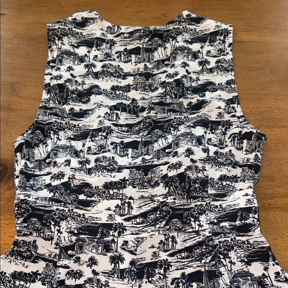 Marine Layer Black and White Tropical Jumpsuit - Picture 9 of 10
